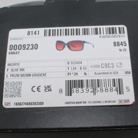 NEW OAKLEY O9230 61mm Wild Rye Butterfly Sunglasses Olive Prizm Brown Gradient - Picture 7 of 8